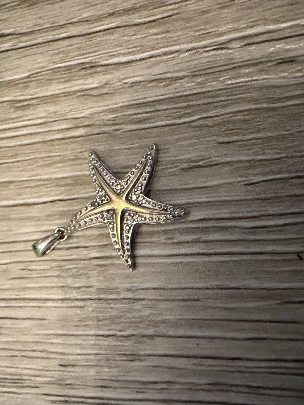 Sterling Silver Starfish Pendant Necklace - Silver